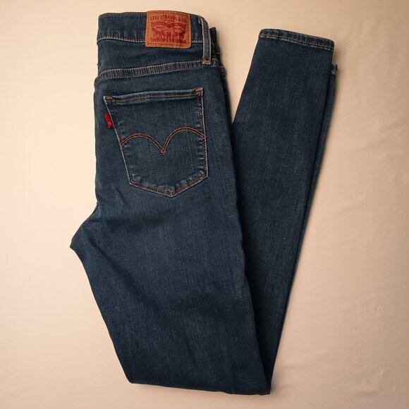Levi's 720 High Rise Super Skinny Jeans Size 29/8 Medium Wash - Picture 1 of 9